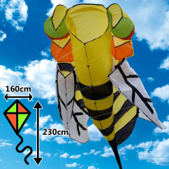 Sárkány 3D méhecske sárga deltával Sárkány 3D méhecske sárga deltával