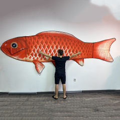 Šarkan delta Ryba červená 4 m Šarkan delta Ryba červená 4 m