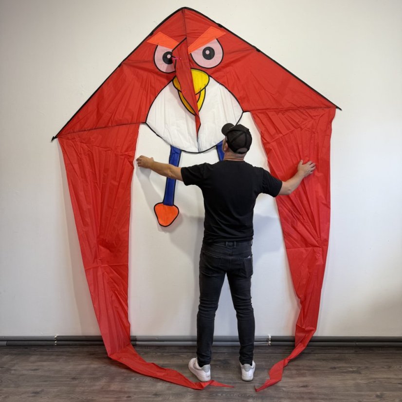 Drak rozzlobený červený pták