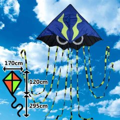 Šarkan modrý diamantový tvar s chvostem Šarkan modrý diamantový tvar s chvostem