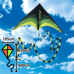 Červený delta šarkan s dlouhým ocasem Červený delta šarkan s dlouhým ocasem