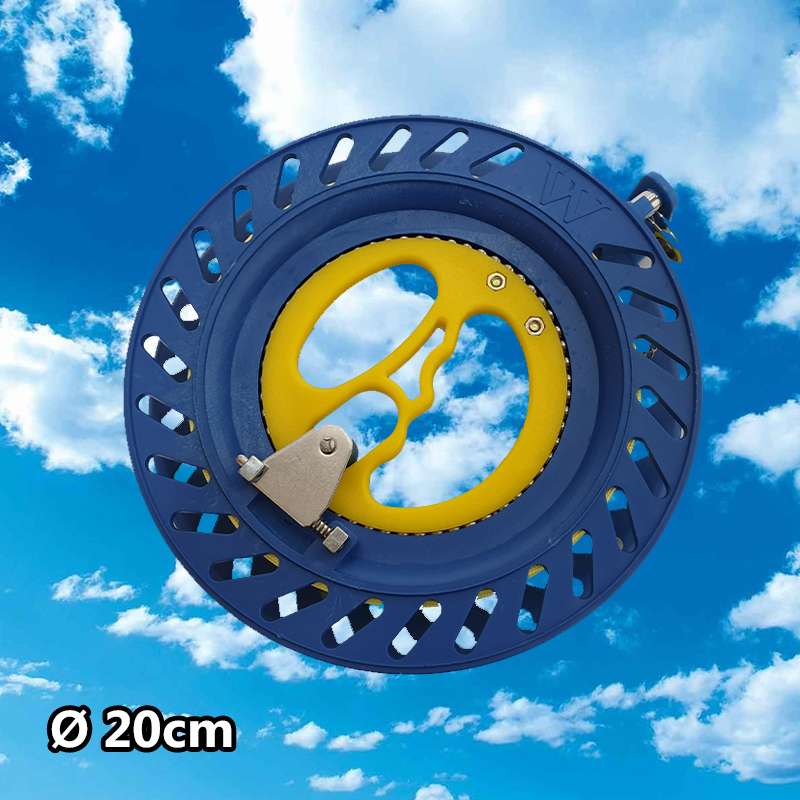 Bílo-červený kuličkový naviják 20cm 100m