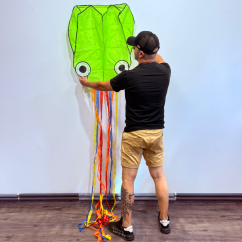 3D drak chobotnice zelená