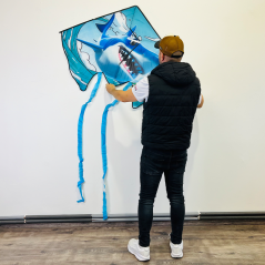 Šarkan Žraločiak červený delta tvar