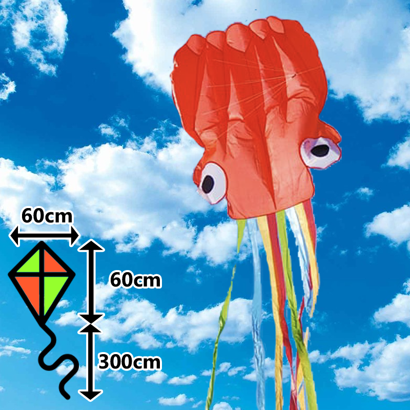 Drak Mini 3D Chobotnice červená