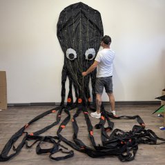 3D čierny šarkan chobotnica 8m 3D čierny šarkan chobotnica 8m