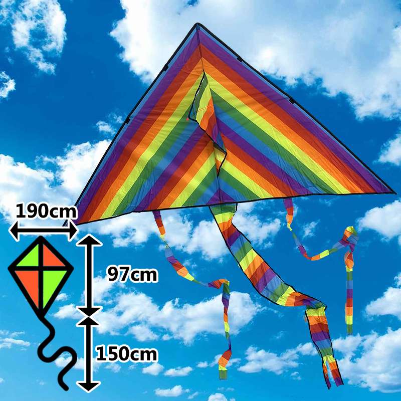 Šarkan delta dúhový s dlhým chvostom