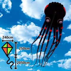 Obrovský Drak - Chobotnice 23m černá