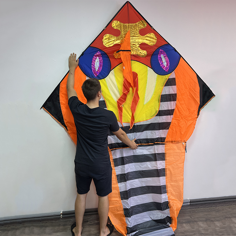 Šarkan diamant XXL farebný s dlhým chvostom