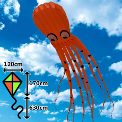 Narancssárga 3D polip delta sárkány 8m