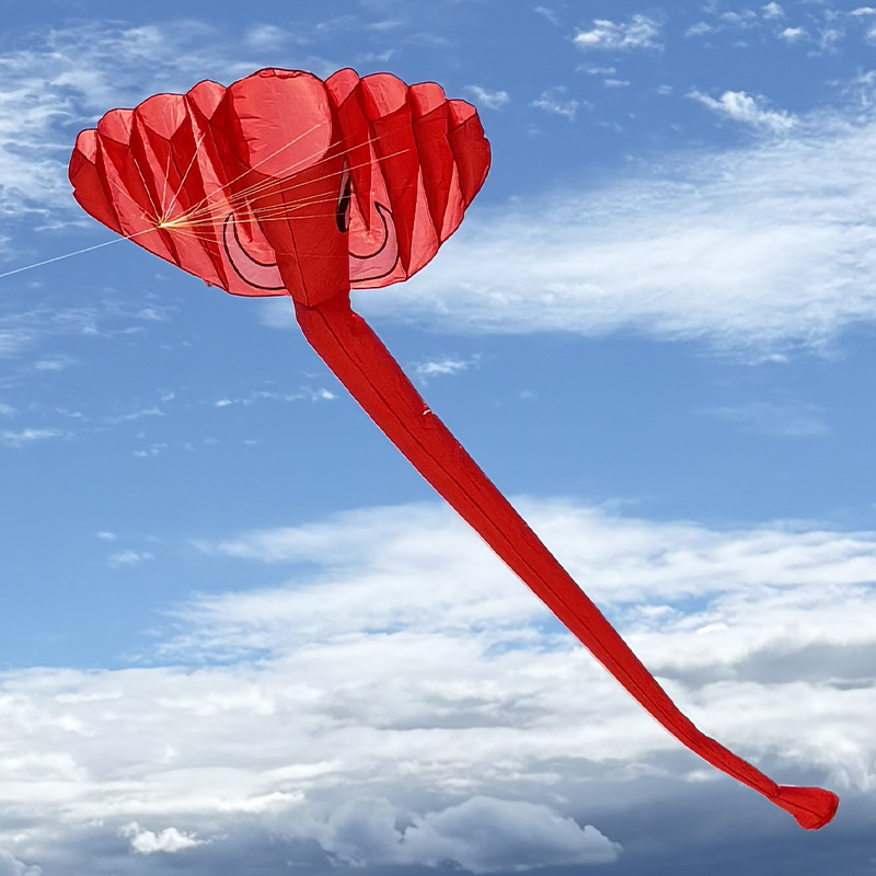 3D šarkan slon červený parafoil