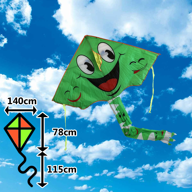 Zelený diamantový šarkan s úsmevom