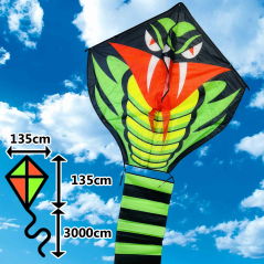 Šarkan diamant zelený hadí vzor Šarkan diamant zelený hadí vzor