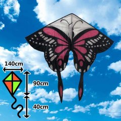 Drak motýl černo-růžový
