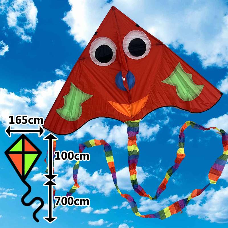 Červený delta šarkan s úsmevom