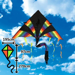 Delta šarkan čierno-farebný s chvostom Delta šarkan čierno-farebný s chvostom