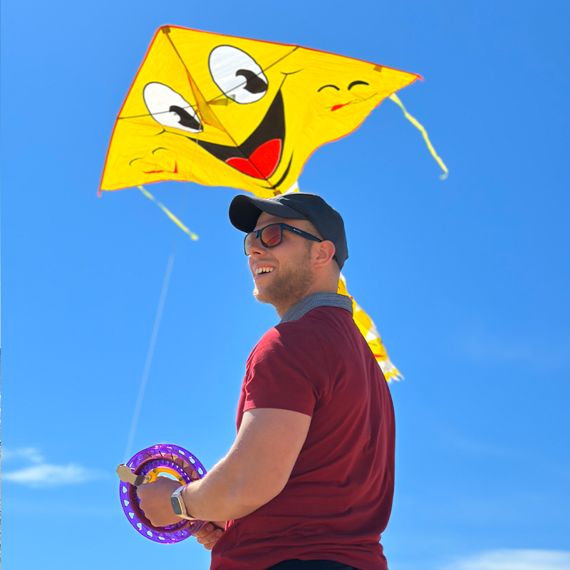 Sárga mosolygós delta sárkány