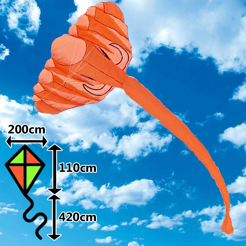 3D šarkan slon oranžový delta tvar