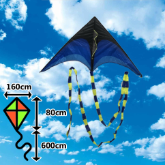 Modrý delta šarkan s chvostom