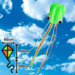 Šarkan Mini 3D Chobotnica zelená