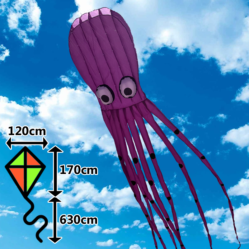 Lila 3D polip delta sárkány 8m véggel