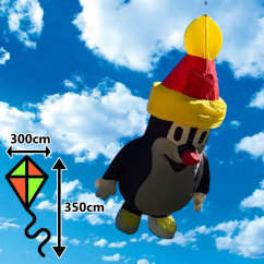 3D drak krtek s čepicí