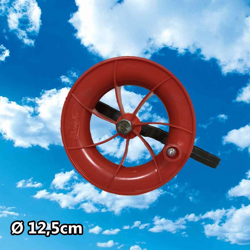 Bílý plastový naviják na šarkana 12 cm