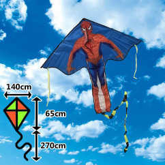 Šarkan pavúk delta černá s červenou chvostíkem Šarkan pavúk delta černá s červenou chvostíkem