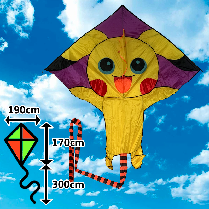 Šarkan Pikačák diamant žltý s chvostom