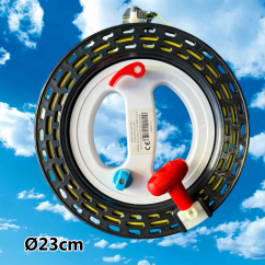 Ložiskový navijak 23cm/300m lanko – čierny
