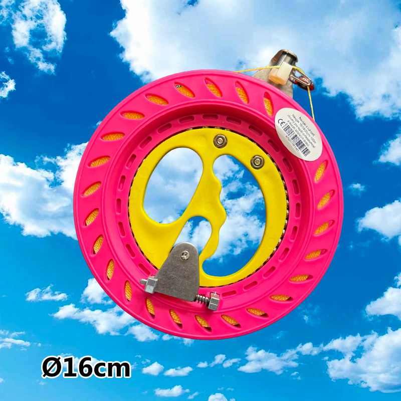 Růžový guličkový naviják 16 cm 100 m