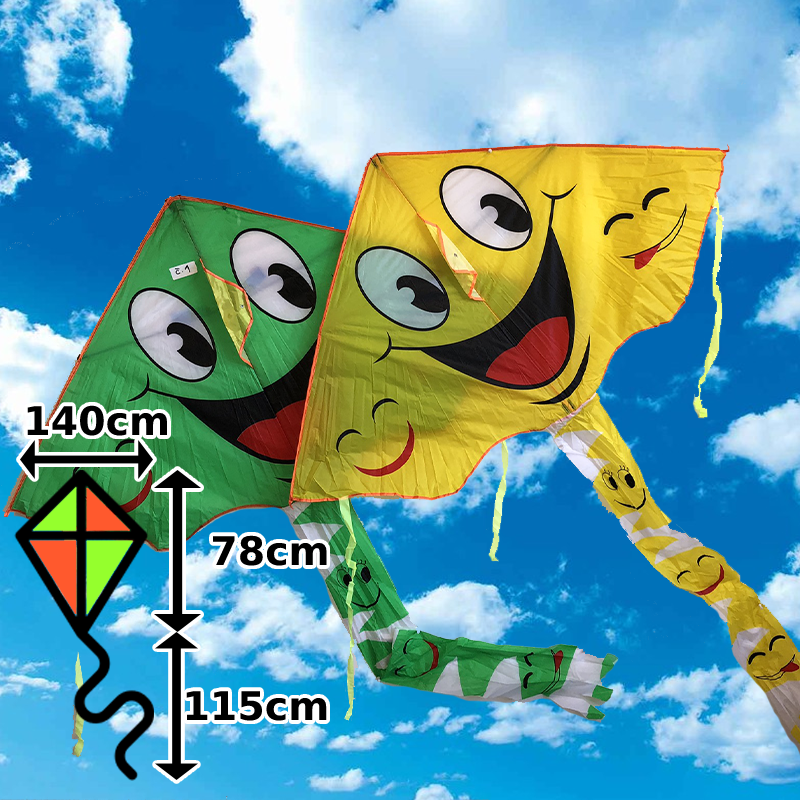 Sárkány delta mosolygós sárga színben