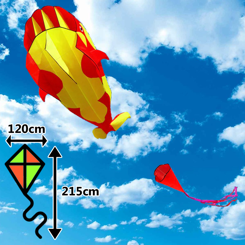 Šarkan 3D kosatka červená žltá