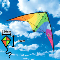 Akrobatický šarkan Drifter Rainbow 80x160cm