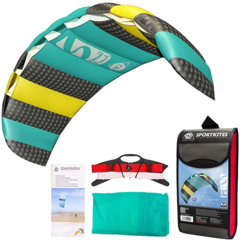 Akrobatikus sárkány Foil Kite Symphony Beach III 1.8 Aqua