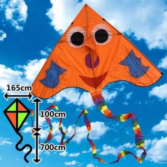 Oranžový delta šarkan úsmev s chvostem Oranžový delta šarkan úsmev s chvostem