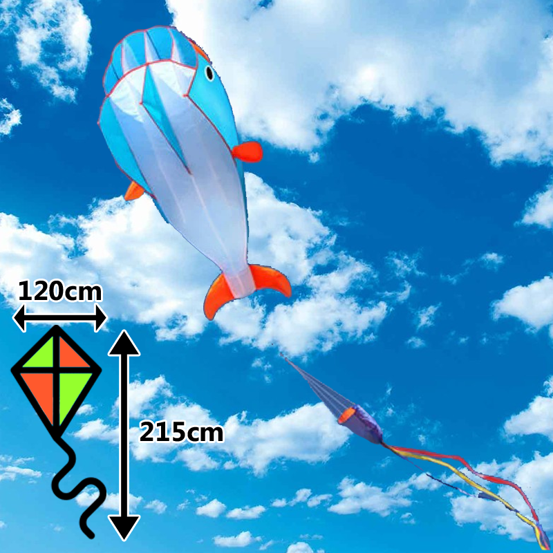 3D kék bálna sárkány delta formában