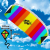 Akrobatický komorový drak (Foil Kite) Comet Rainbow 1.2, 55x120cm