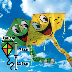 Sárkány delta mosolygós sárga színben