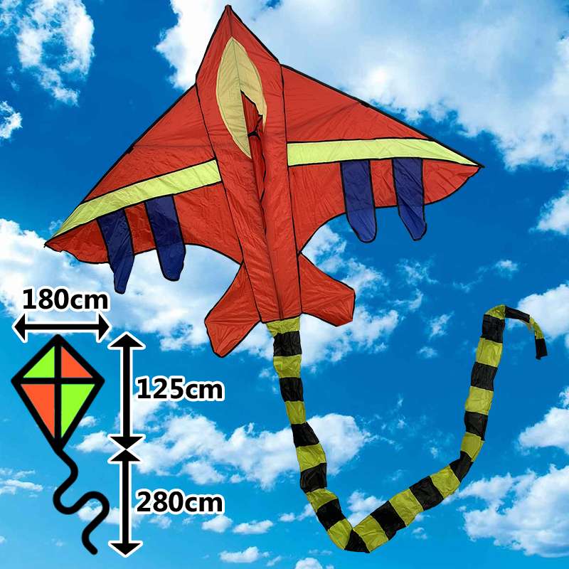Piros delta sárkány repülő alakú