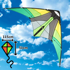 Akrobatický drak Cirrus Emerald 54x115cm Low wind