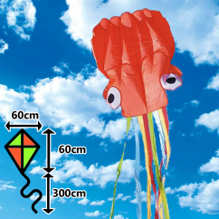 Šarkan Mini 3D Chobotnica červená