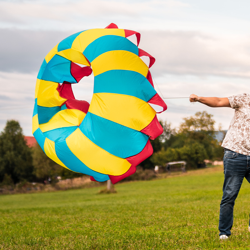 Šarkan 3D točivý vír kruh modrý